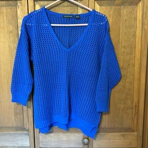 3/4 Length Sleeve Open knit V Neck Top Women’s